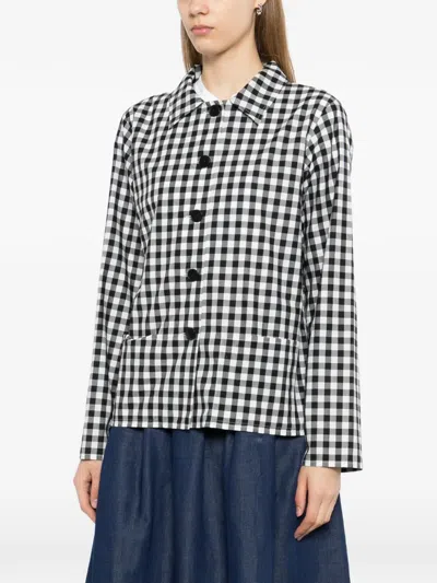 Agnès B. Gingham Long-sleeve Top In Multi