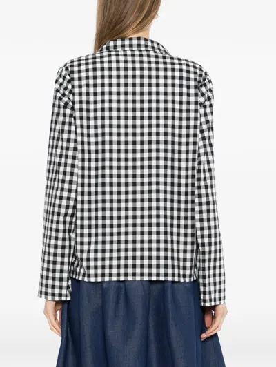 Agnès B. Gingham Long-sleeve Top In Multi