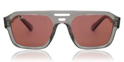 Ray Ban Ray-ban Womens Grey Rb4397 Corrigan Rectangle-frame Acetate Sunglasses In Brown
