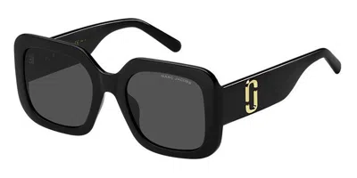 Marc Jacobs Oversized Chic Plastic Sunglasses In Black