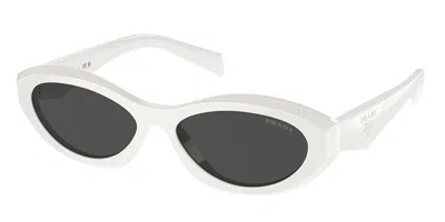 Prada Mens Black Ps 05ys Rectangle-frame Acetate Sunglasses In White