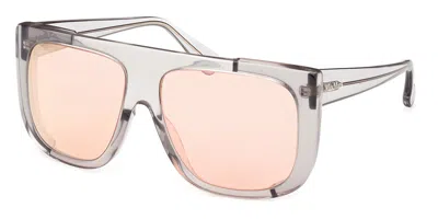 Max Mara 60mm Shield Sunglasses In Gray