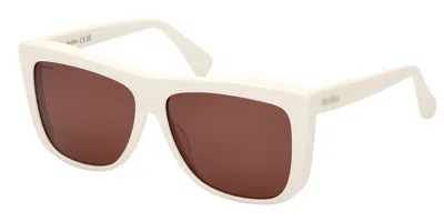 Max Mara Logo Sunglasses In White