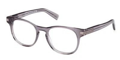Zegna Ez5268 Keyhole Bridge Oval Eyeglasses In Gray