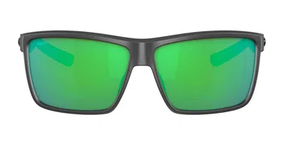 Costa Del Mar Rinconcito 60mm Polarized Rectangular Sunglasses In Black