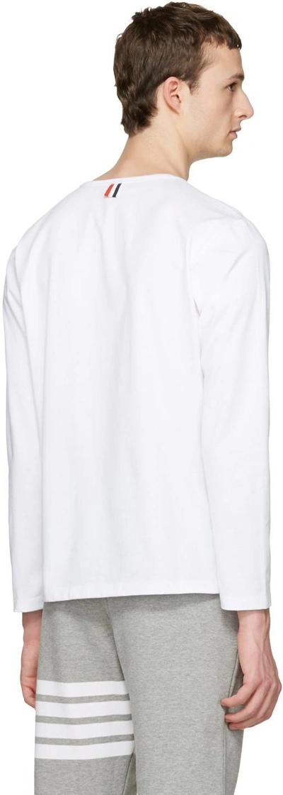 Shop Thom Browne White Pocket T-shirt