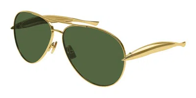 Bottega Veneta Bv1305s Linea Unapologetic Sunglasses In Green