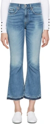 RAG & BONE Blue Crop Flare Jeans