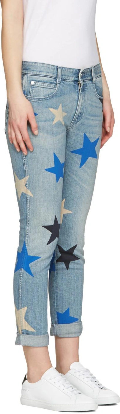Shop Stella Mccartney Blue Star Skinny Boyfriend Jeans