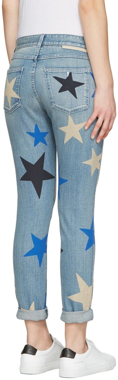 Shop Stella Mccartney Blue Star Skinny Boyfriend Jeans