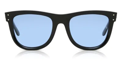 Ray Ban Wayfarer Reverse Sunglasses Black Frame Blue Lenses 50-22