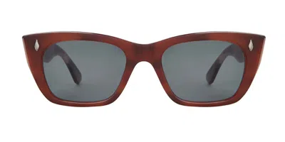 Garrett Leight Square-frame Sunglasses In Burgundy