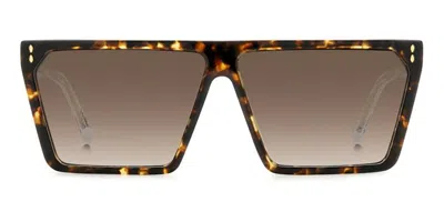Isabel Marant 64mm Oversize Rectangular Sunglasses In Brown