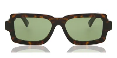Retrosuperfuture Brown Square Logo Sunglasses In Brown