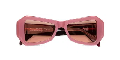 Retrosuperfuture Tempio Rectangular Frame Sunglasses In Pink