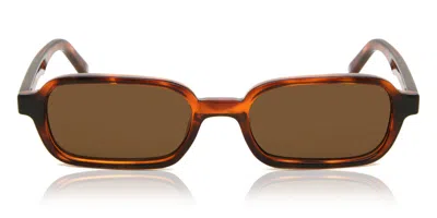 Le Specs Pilferer 53mm Rectangular Sunglasses In Brown