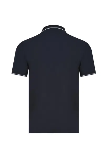 Stone Island Mens Black Brand-patch Regular-fit Stretch-cotton Polo Shirt Xl In Blue