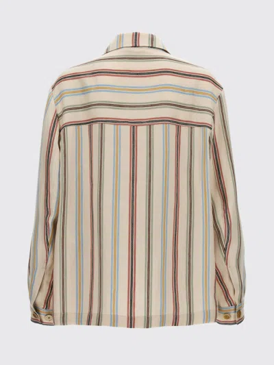 Etro Overshirt With Striped Pattern And Chest Pockets In Brown