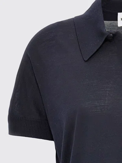 Khaite Morgane Short-sleeved Polo T-shirt In Blue