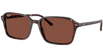 Ray Ban Raimond Red Rectangular Unisex Sunglasses Rb2231 1416c5 56 In Burgundy