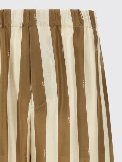 Fendi Printed Silk Bermuda Shorts In Brown
