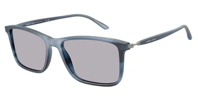 Giorgio Armani Rectangle Frame Sunglasses In Blue