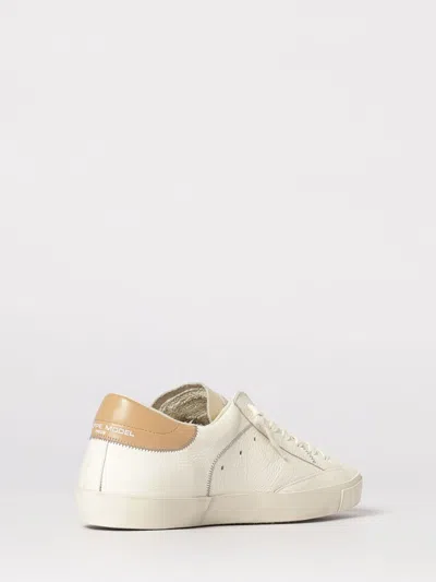 Philippe Model Sneakers Prsx Low Man Veau Cerf Lait Mud In White