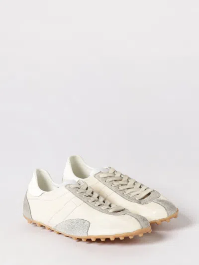 Maison Margiela Sneakers Sprinters In Suede And Leather With Vintage Finish In Yellow