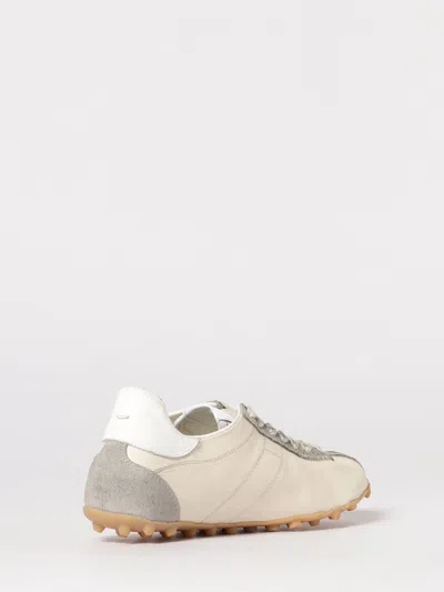Maison Margiela Sneakers Sprinters In Suede And Leather With Vintage Finish In Yellow
