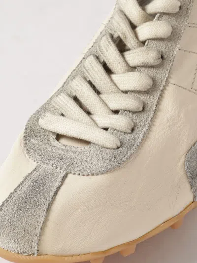 Maison Margiela Sneakers Sprinters In Suede And Leather With Vintage Finish In Yellow