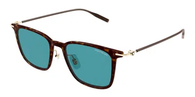 Montblanc Full Frame Sunglasses In Brown