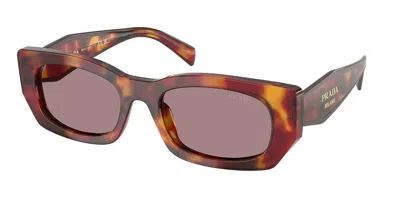 Prada 53mm Pillow Square Polarized Sunglasses In Brown