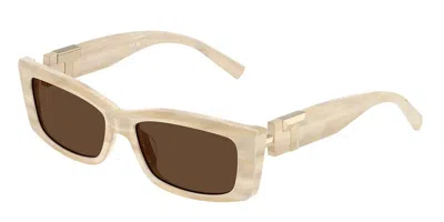 Tiffany & Co . 54mm Rectangular Sunglasses In Brown