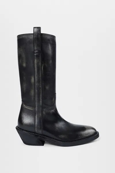 Ann Demeulemeester Laxit Pull On Boots In Black