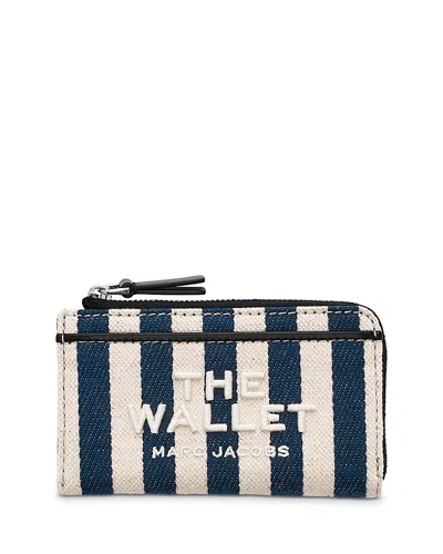 Marc Jacobs The Stripe Canvas Top Zip Wallet In Multi