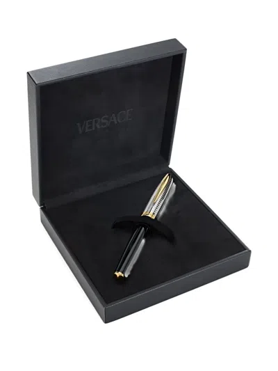 Versace Roller Dotted Bicco Pen In Black