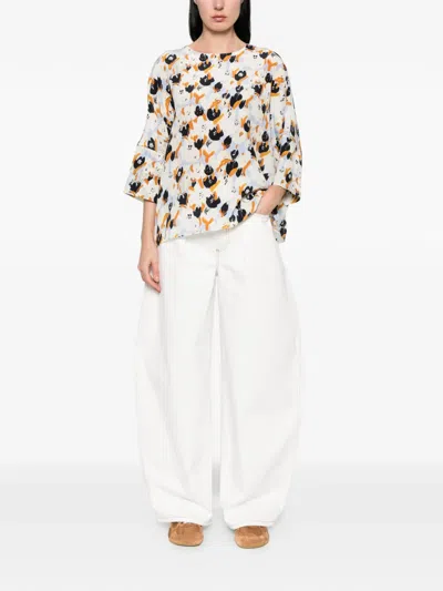 Marni Floral-pattern Blouse In Multi