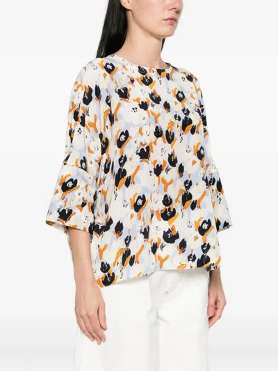 Marni Floral-pattern Blouse In Multi