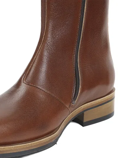 Our Legacy Daimono Boots In Whisky-colored Calfskin In Brown