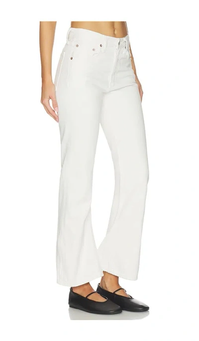 Agolde Kick It Boot Ankle Jeans In White