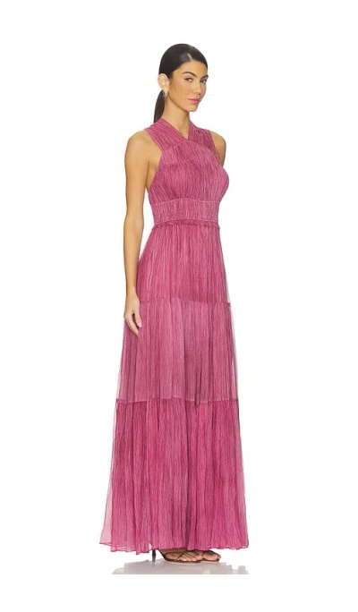 Ulla Johnson Freesia Sleeveless Silk Chiffon Gown In Pink