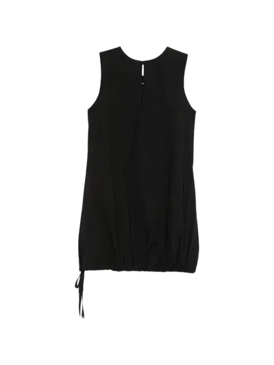 Alpha Studio Drawstring-hem Mini Dress In Black