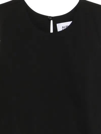 Alpha Studio Drawstring-hem Mini Dress In Black