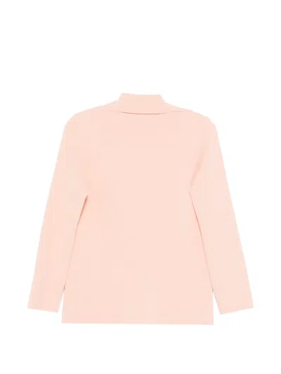 D Exterior Buttoned Pocket Blazer In Pink