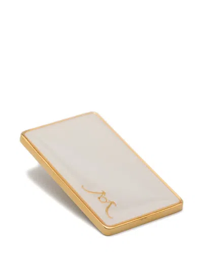 Rowen Rose Rectangular Earrings In Gold