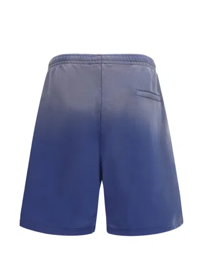 Moschino Ombre Initial Shorts In Blue