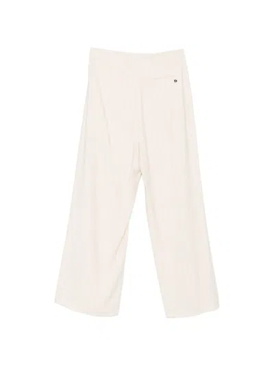 Liu •jo Stripe-pattern Trousers In Neutral
