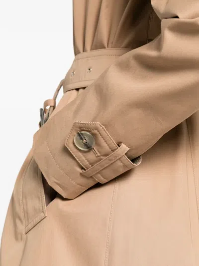 Herno Double-breasted Coat In Nude