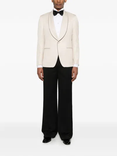 Lardini Single-breasted Blazer In Neutral