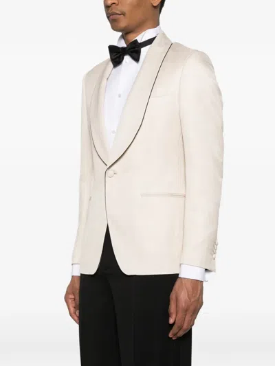 Lardini Single-breasted Blazer In Neutral